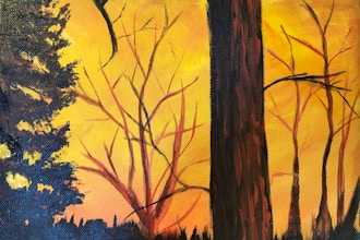 Acrylic Painting: Forest Glow